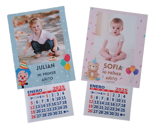 25 Foto Imán Con Calendario.