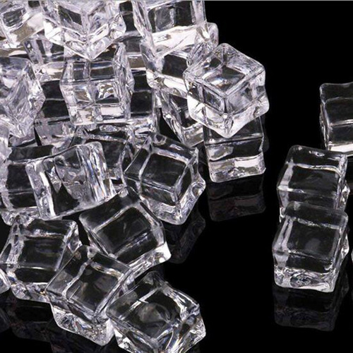 Cubo De Piedra Transparente De Hielo Artificial Para