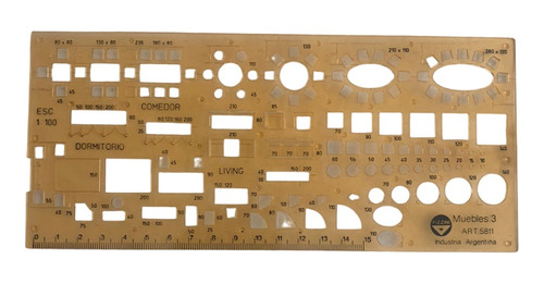 Plantillas Arquitectura Muebles 3 Escala 1:100