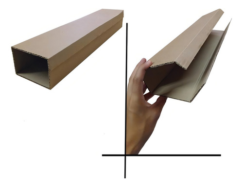Tubo de cartón de paja con caja, 40 cm x 6,1 cm Ø, 5 unidades