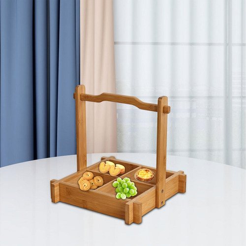 Bandeja De Serviço De Bambu, Organizador De Mesa, Bandeja