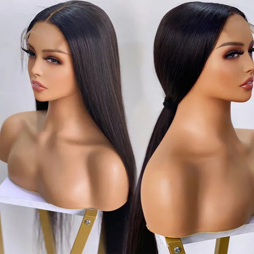 Vpeluca Larga Recta De Encaje 30 Roja Natural Fashionv