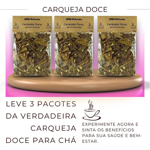 3 Pacotes Chá De Carqueja Doce -folhas Para Chá