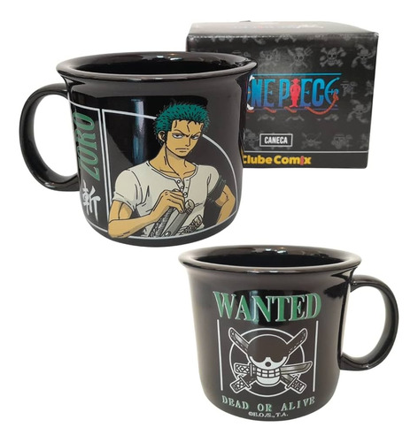 Caneca Roronoa Zoro Cerâmica 280ml Oficial Toei One Piece