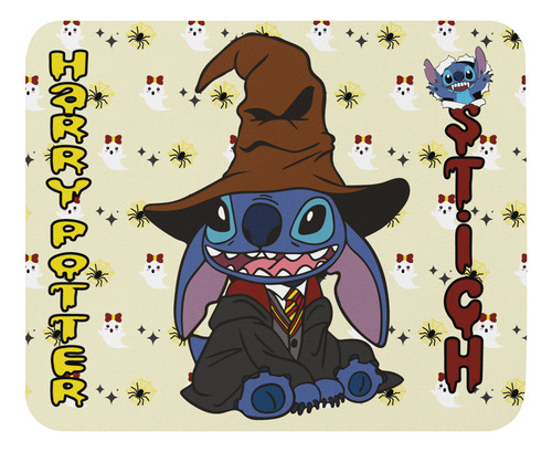 Mouse Pad Svart Diseño Stich Harry Potter Halloween