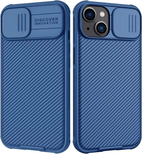 Carcasa Nillkin Camshield Pro Para iPhone 14 Color Azul 
