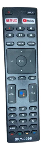 Control compatible con televisores LED inteligentes Jvc 4K Netflix Youtube