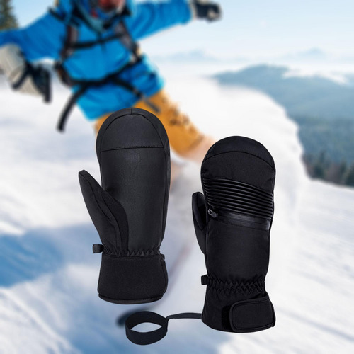 1 Par De Guantes De Esquí, Guantes Longitud Total 27cm