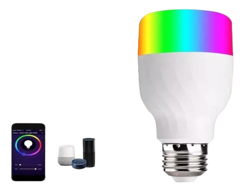 Lampada Inteligente Rgb Wifi Smart Google Alexa Colorida