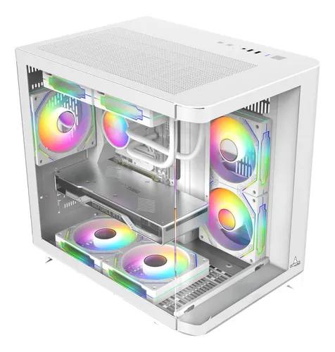Chasis Gamer Iceberg Wave M Blanco 3 Ventiladores Argb Matx
