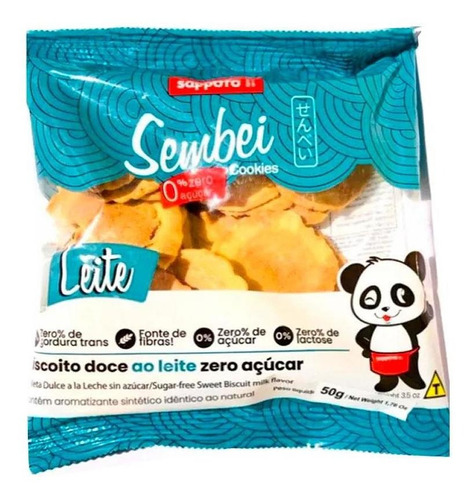 Biscoitos Sembei Zero Açúcar Zero Lactose Leite