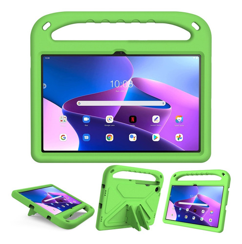 Funda Eva Verde Para Lenovo Tab M10 Plus 10.6 De Tercera Gen