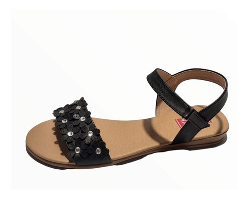 Sandalias Botanguita Claire Faja Con Flores Y Piedras Niñas