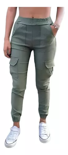Pantalones Cargo Mujer Zara