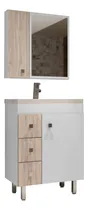 Comprar Mueble De Baño Con Bacha Y Espejo La Tentación Color De La Bacha Blanco Y Rústico