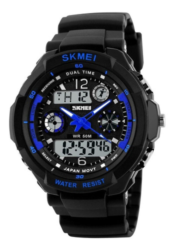 Relógio Esportivo Militar Masculino Skmei S-shock 0931 Led Digital Azul Natação Alarme Cronometro Quartz Original