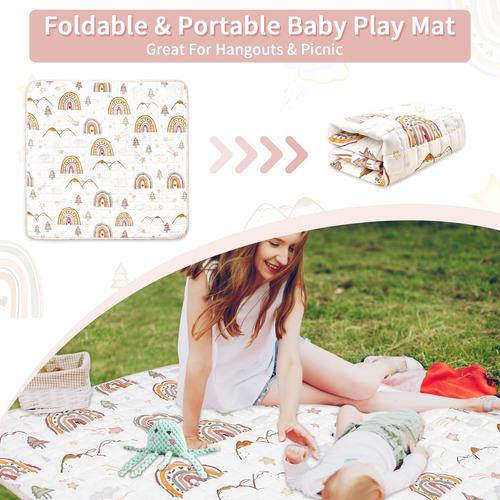 Jundetye Baby Play Mat Para El Piso, Alfombra De Juego De Es