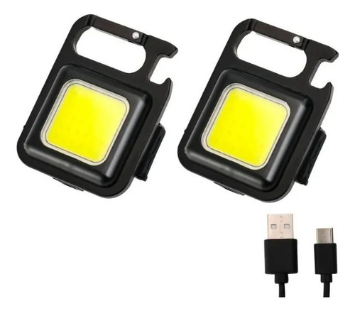 Chaveiro Multifuncional Cob, Luz De Trabalho, Lanterna, 2 Un