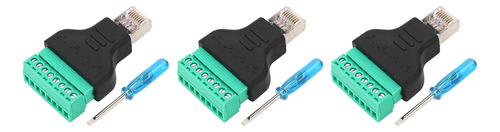 Conector De Tornillo Rj45, Adaptador De Terminal De 3 Piezas