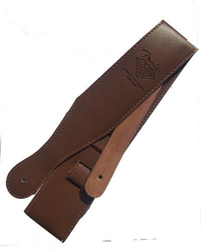 Imagen 4 de 5 de Correa Para Guitarra Ajustable Cuero Fender Cafe Moro