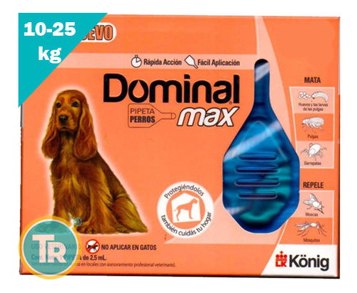 Pipeta Anti Pulgas Y Garrapatas - Perro De 10 A 25 Kg