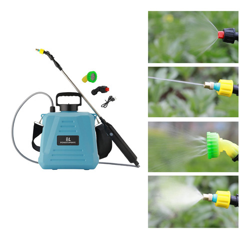 Pulverizador Eléctrico Para Jardín, Pulverizador 8l Azul