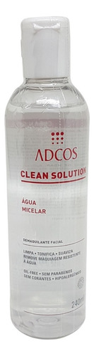 Água Micelar 240ml Clean Solution Adcos