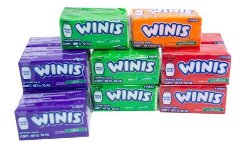Winis Chicloso Minis Originales Caramelo Suave Dulce 32 Pz