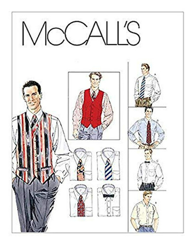 Mccall's Patterns M2447 Chaleco Forrado Para Hombre, Camisa,
