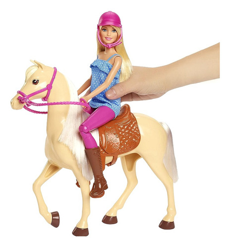 Barbie Muñeca Original Articulada Con Mascota Caballo Equino