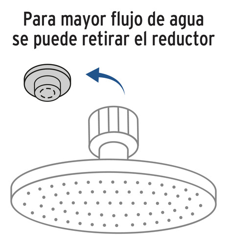 Regadera Satin 8 Plato Redondo Con Brazo Foset 45577