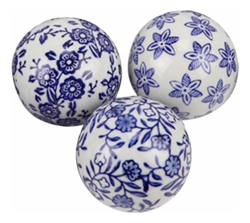 Bola De Porcelana De 3 Piezas Estilo Esfera De Cerámica