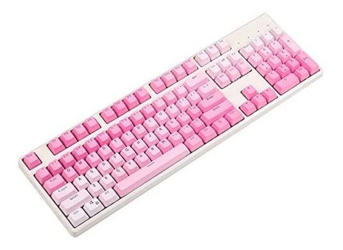 Kit 104 Keycaps Teclas Oem Pbt Para Cherry Mx - Rosa