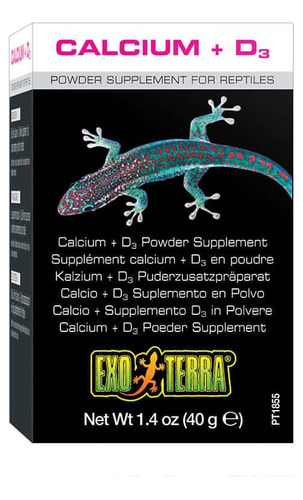 Suplemento Calcio + D3 40g Exo Terra Reptiles - Aquarift