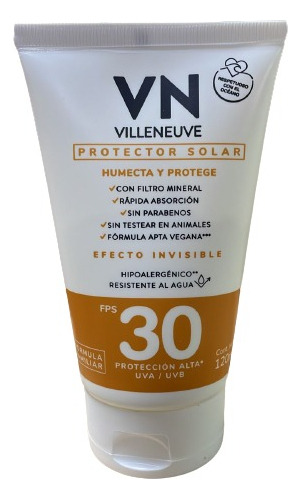 Protector Solar Villeneuve Vn Humecta Protege Fps 30 X 120g