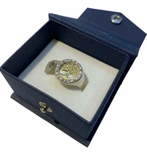 comprar Anillo Árbol De Vida. Plata 925, Oro 10k Y Circonias. Tuset