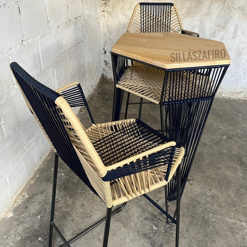 Juego Set Sillas Jardín Terraza Moderno Tejido Mimbre