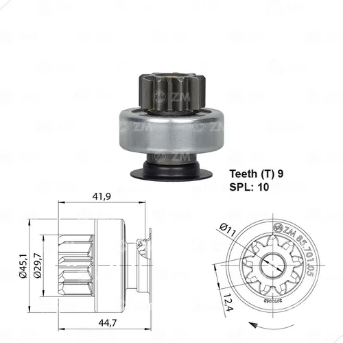 Bendix Motor Partida Cruise Zm Hilux 2008 2009 2010