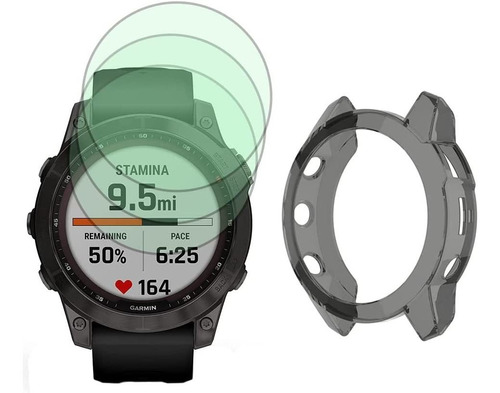 Protector De Pantalla (3 + 1) Para Garmin Fenix 7 /7 Solar