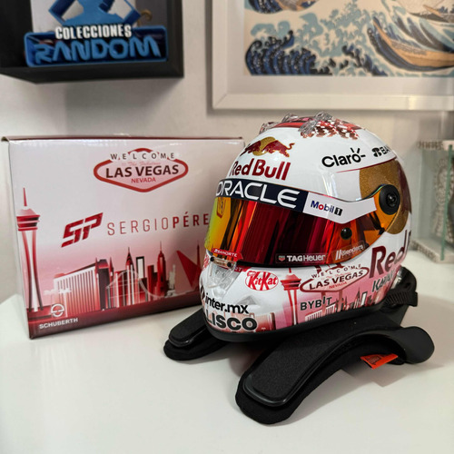 Mini Casco Helmet 1/2 Sergio Checo Perez Vegas 2023 Red Bull