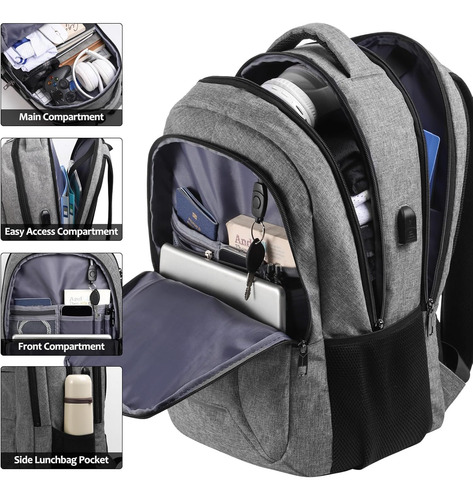 Mochila Bikrod Para Portátil De 17 Pulgadas Para Hombre Y Mu