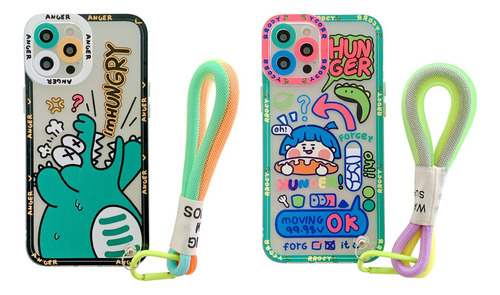 Carcasa Funda Forro Hunger & Hungry + Lanyard Para iPhone Rz