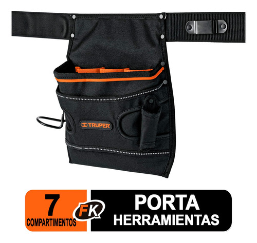 Porta Herramientas Poliéster, 7 Compartimentos Truper 15312