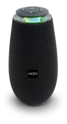 Misik - Bocina Bluetooth Portatil - Luces Led - Usb, Sd Y Fm Color Negro