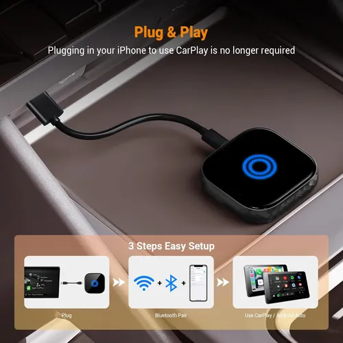 Adaptador Inalámbrico Carplay Android Auto 2 1, Actual...
