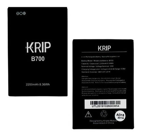 Píla Krip K7 B700 Certificada 30dia Garantia Tienda