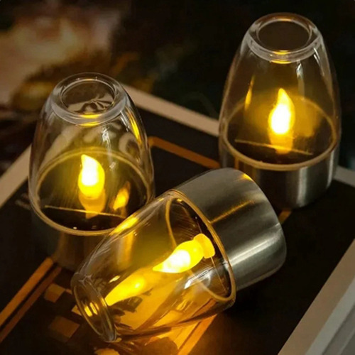 Vela Solar T1, Lámpara Led Para Exteriores, Terraza De Céspe