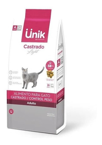 Unik Gato Castrado/ Light X 2 Kg +500 Gr