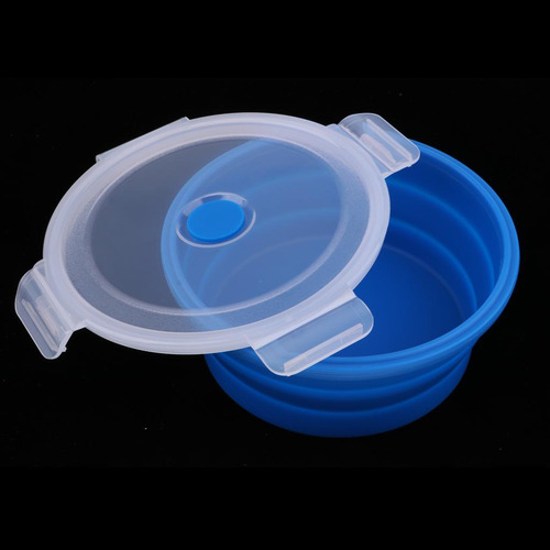 Cuenco De Camping De Silicona De Alimenticio Azul 1200ml
