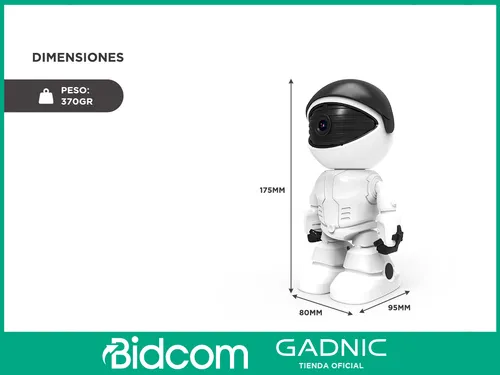 Cámara De Seguridad Robot Gadnic Con App Y Visión Nocturna